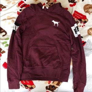 Victoria’s Secret pink burgundy hoodie